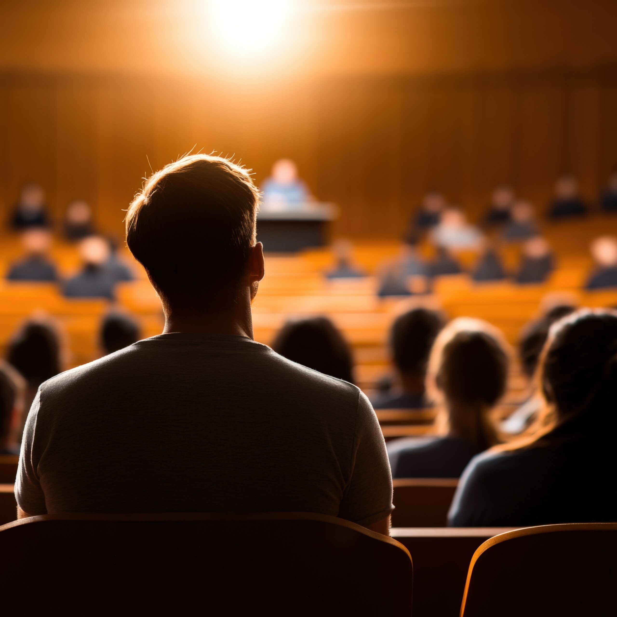 audience observing a presentation in a conference setting audience observing a presentation in a conference setting