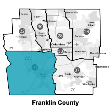 District 34 Highlighted