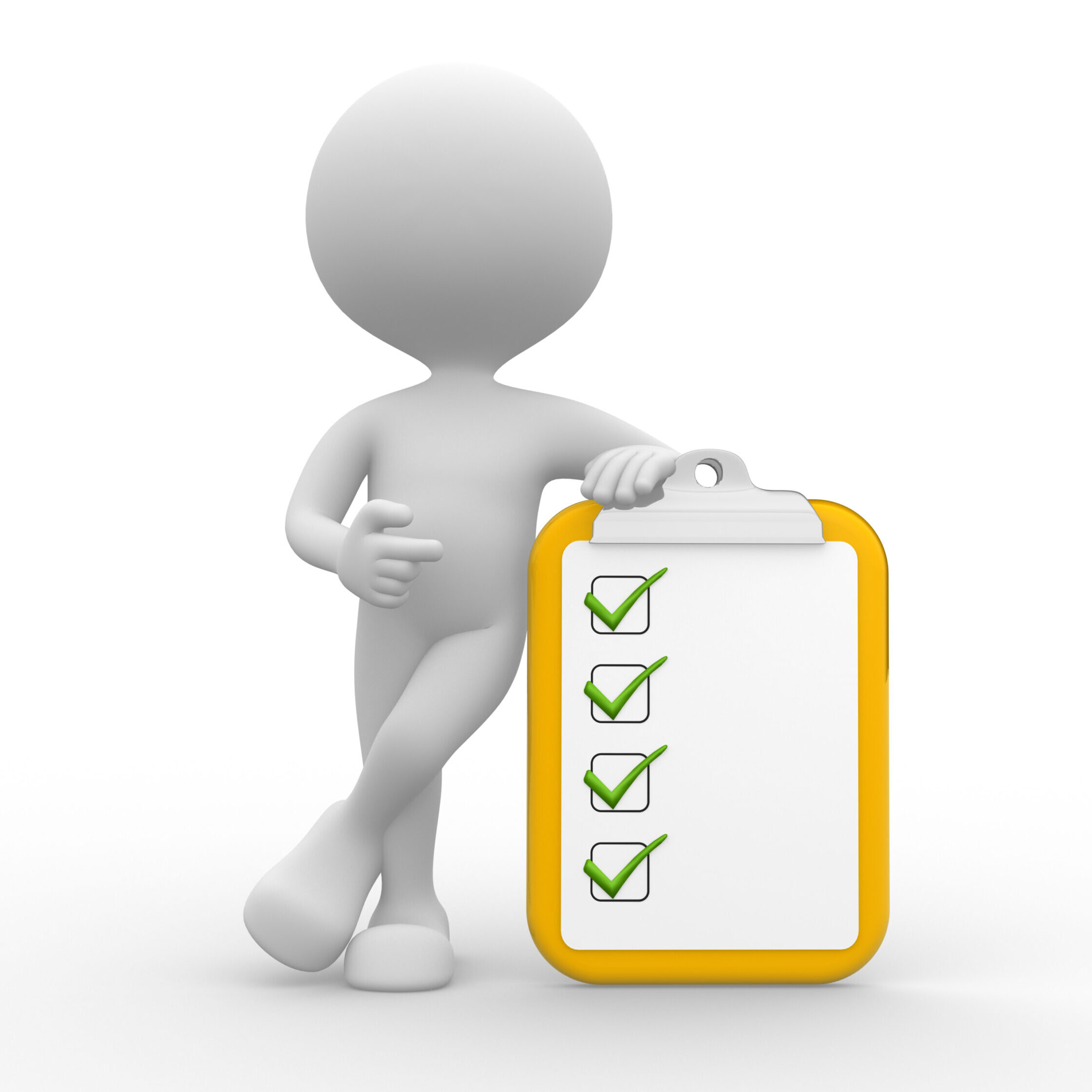 3d people - man , person with clipboard and checklist. 3d people - man , person with clipboard and checklist.
